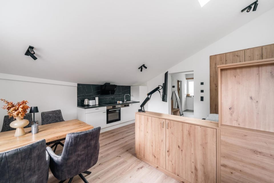 Kitchen or kitchenette, Living room, Dining area