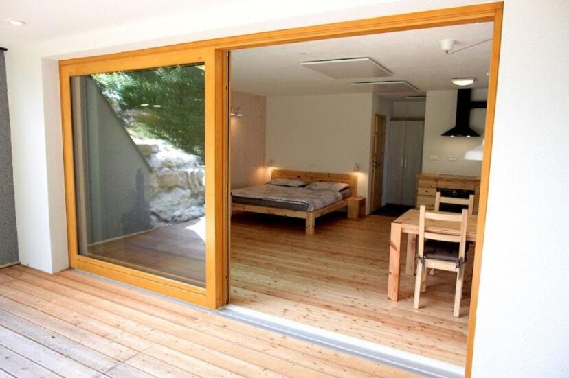 Patio, Bed, Balcony/Terrace, Photo of the whole room, Bedroom
