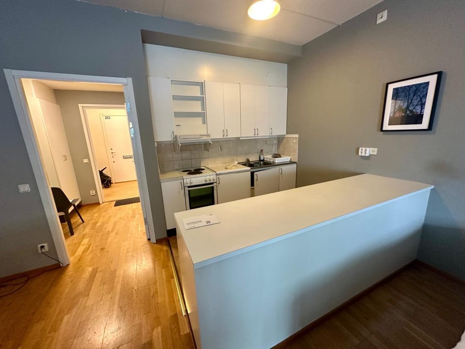 Kitchen or kitchenette, oven, stove, acessibility