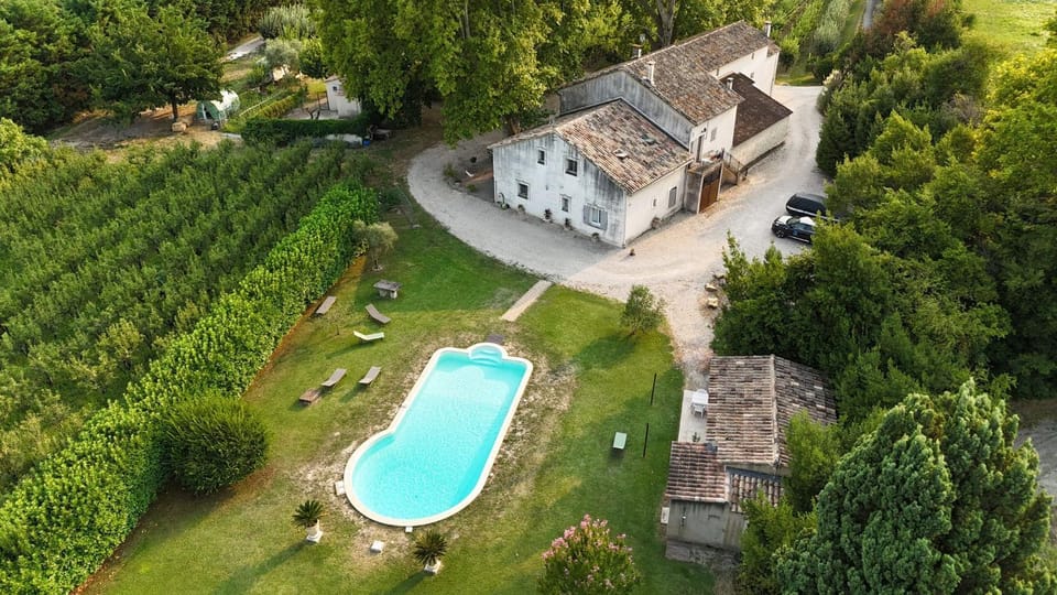 Natural landscape, Bird's eye view, Garden view, Pool view, Swimming pool