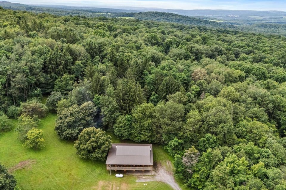 Fawn Hollow Retreat King bed game room BBQ House in Allegheny River