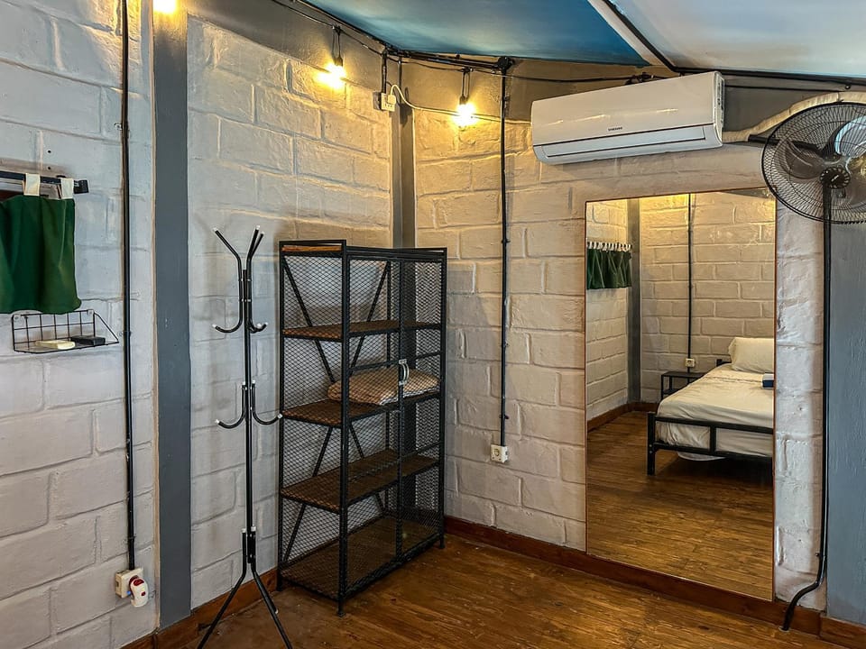 Bed, Photo of the whole room, Bedroom, wardrobe, air conditioner