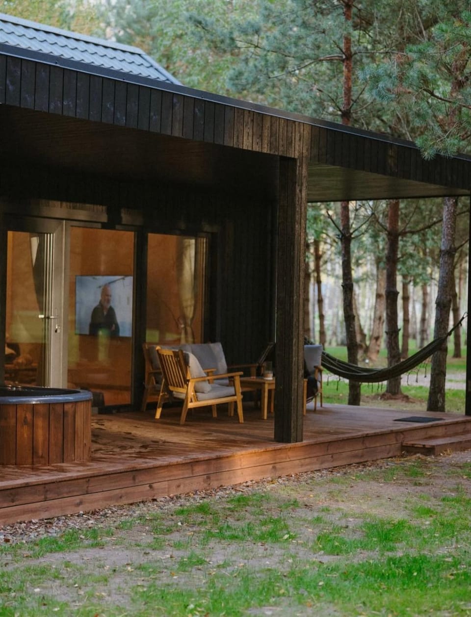 Property building, Patio, Natural landscape, Garden view