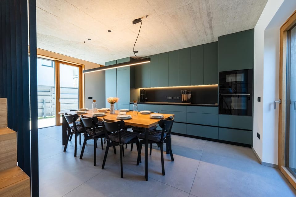 Kitchen or kitchenette, Seating area, Dining area, oven, stove, kitchen, kitchen