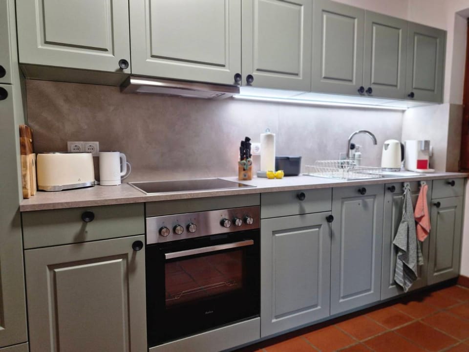 Coffee/tea facilities, Kitchen or kitchenette, dishwasher, oven, stove, toaster