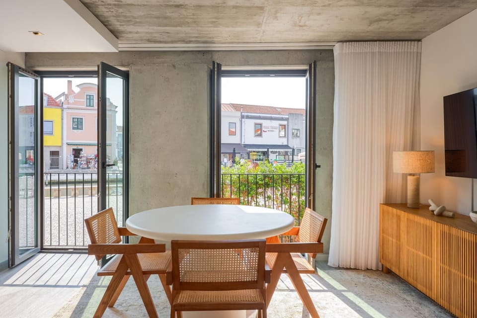 Inside Canal Apartment in Aveiro