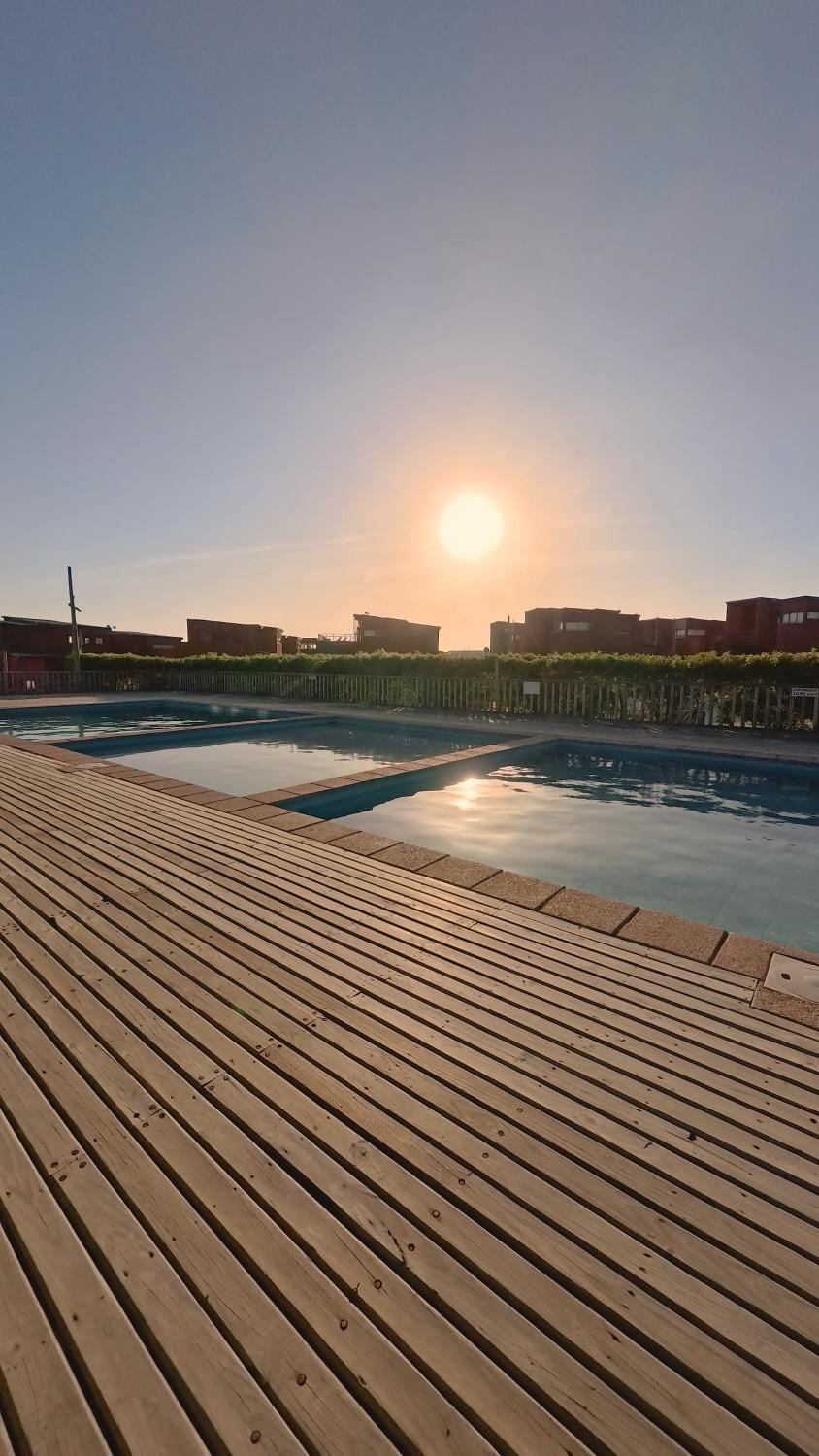 Pool view, Sunset