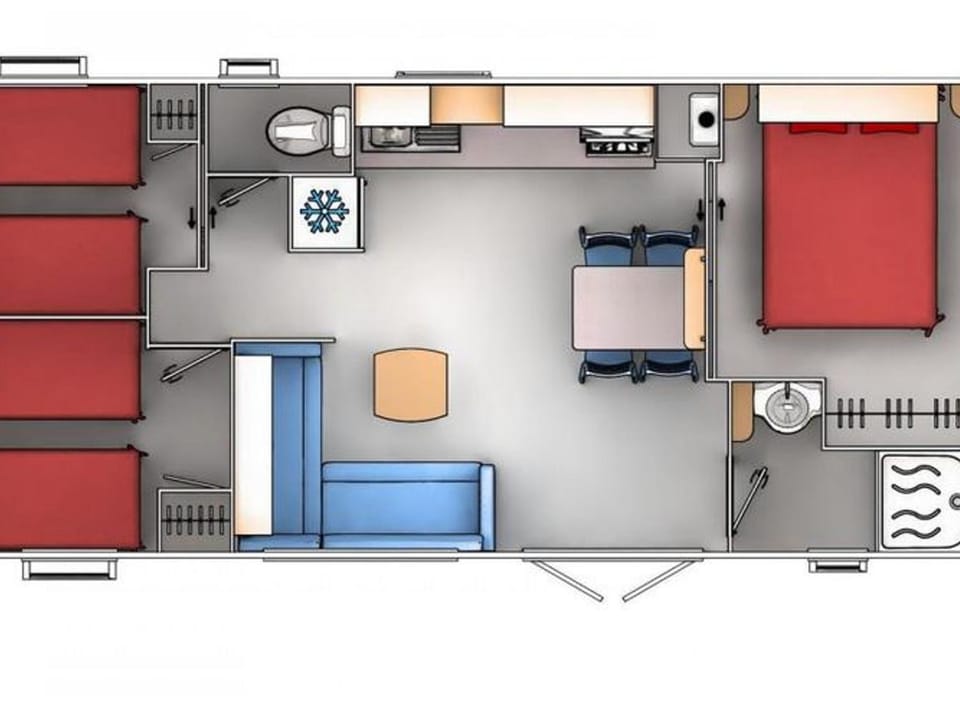 Mobil home 3 chambres avec terrasse, 6 personnes - API-1-52-338 Campground/ 
RV Resort in Auvergne-Rhône-Alpes