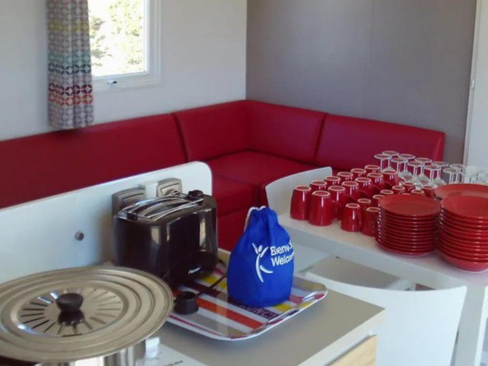 Mobil-home 40m² avec Terrasse pour 6 au Camping Le Boulou - API-1-52-512 Campground/ 
RV Resort in Le Boulou