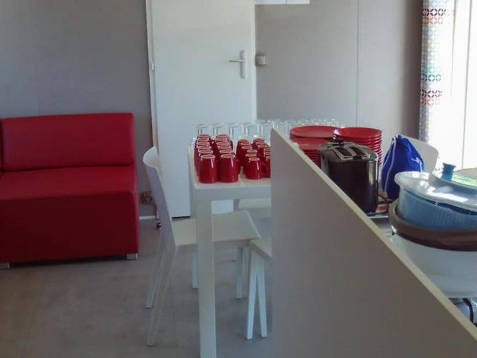 Mobil-home 40m² avec Terrasse pour 6 au Camping Le Boulou - API-1-52-512 Campground/ 
RV Resort in Le Boulou