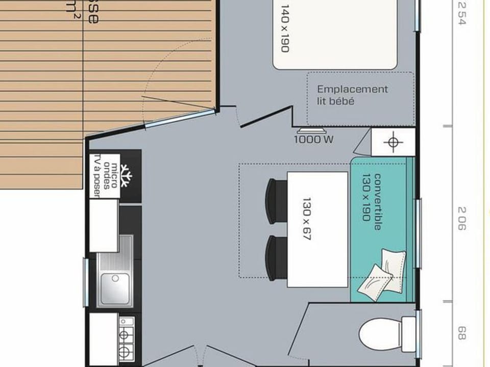 Mobil-home 4 pers avec terrasse à Saint-Gildas-de-Rhuys - API-1-52-768 Campground/ 
RV Resort in Brittany