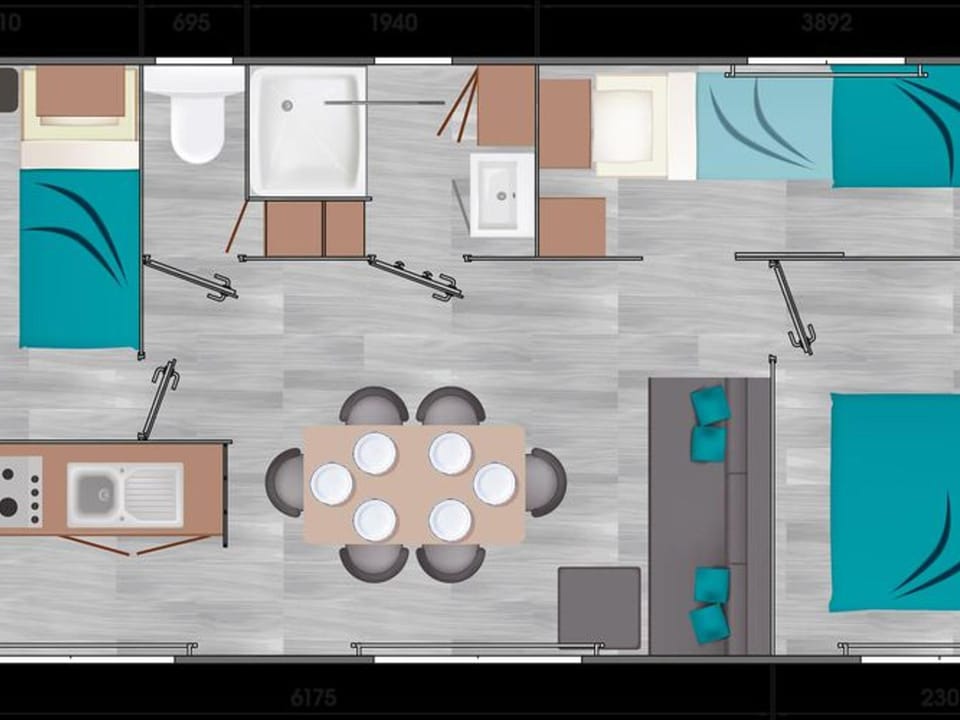 Mobil home spacieux avec terrasse pour 8 personnes - API-1-52-793 Campground/ 
RV Resort in Occitanie