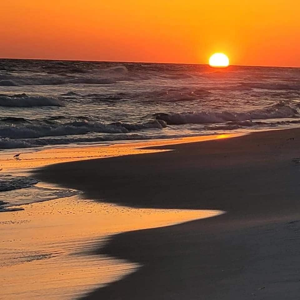 Beach, Sea view, Sunset