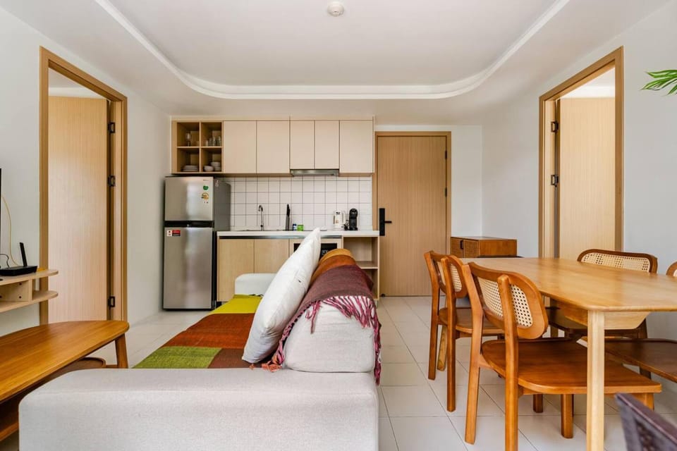 Kitchen or kitchenette, Living room, Dining area