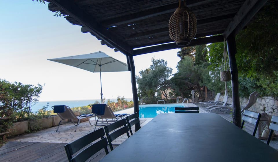 View (from property/room), Balcony/Terrace, Pool view, Swimming pool, sunbed