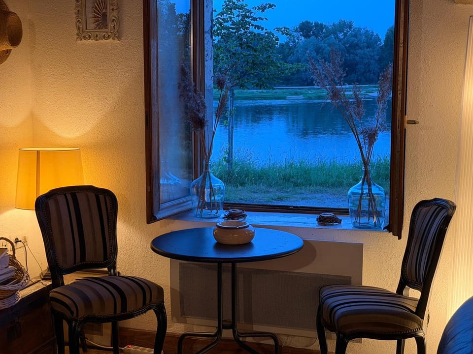 Maison de marinier les pieds dans l'eau face à la Loire House in Centre-Val de Loire