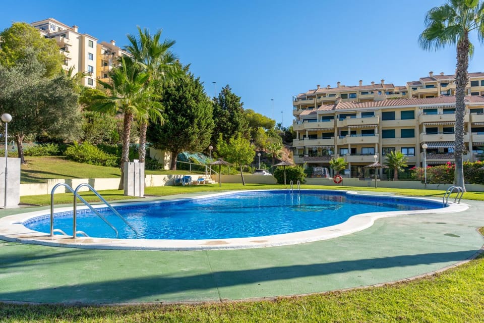 Property building, Living room, Swimming pool