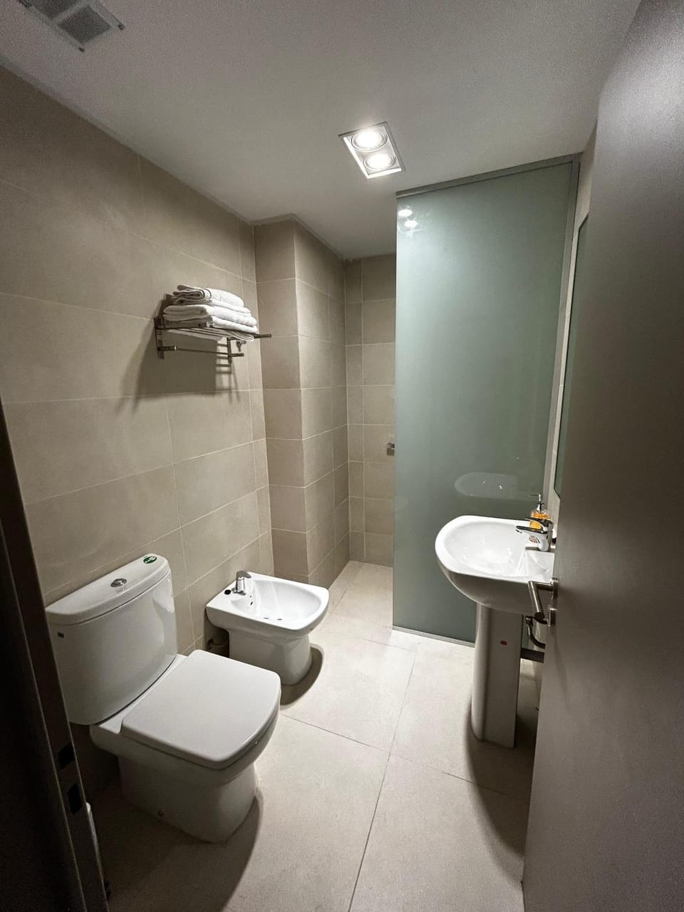 Shower, Bathroom, bidet, towels