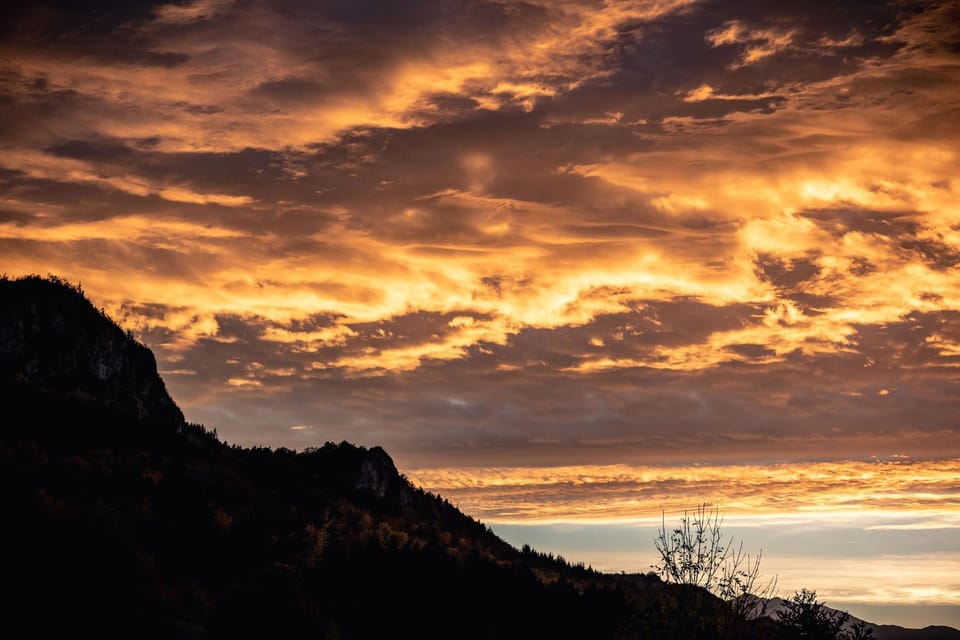 Natural landscape, Mountain view, Sunset