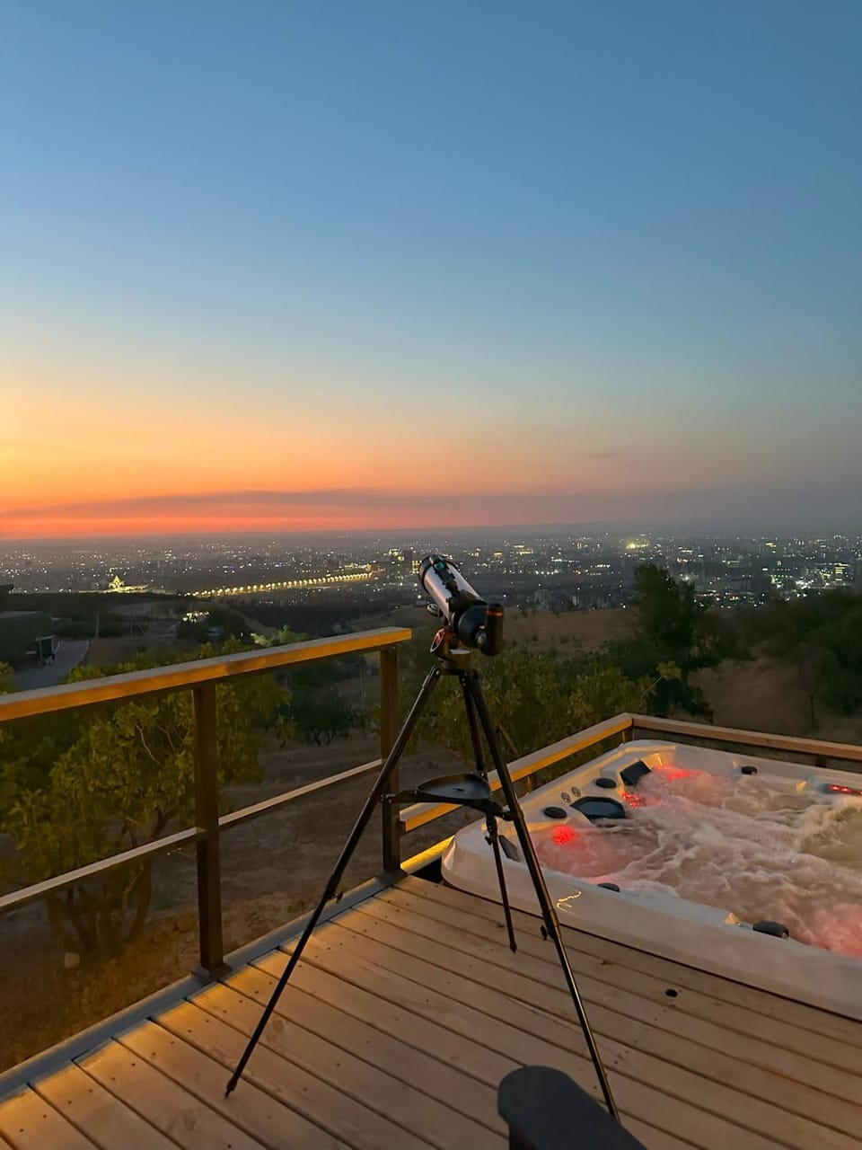 Natural landscape, Balcony/Terrace, Sunset