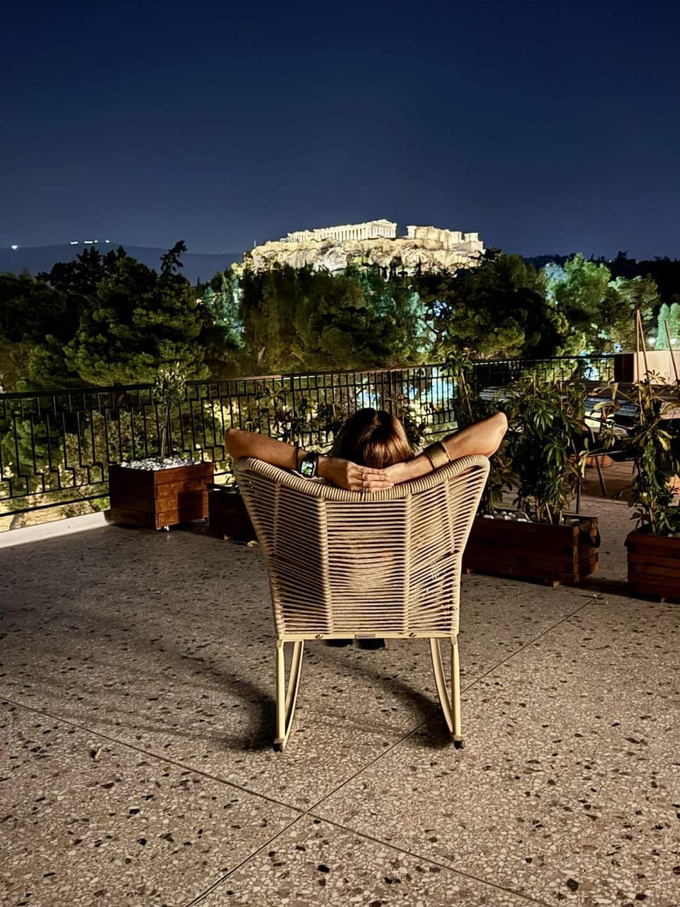 Property building, Night, View (from property/room), Balcony/Terrace, Seating area