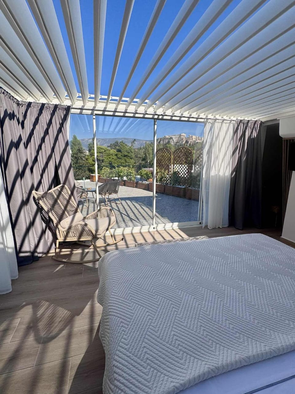 Bed, Day, View (from property/room), Balcony/Terrace, Bedroom