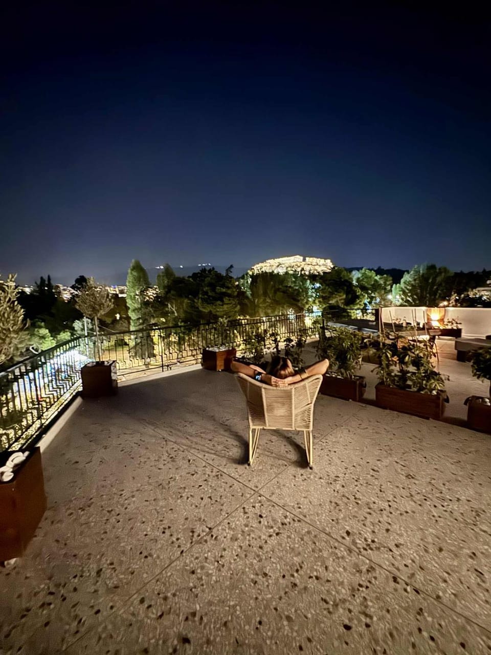 Night, View (from property/room), Balcony/Terrace