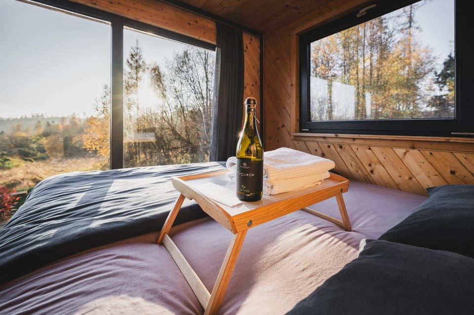 Bed, Natural landscape, View (from property/room), Balcony/Terrace, Living room