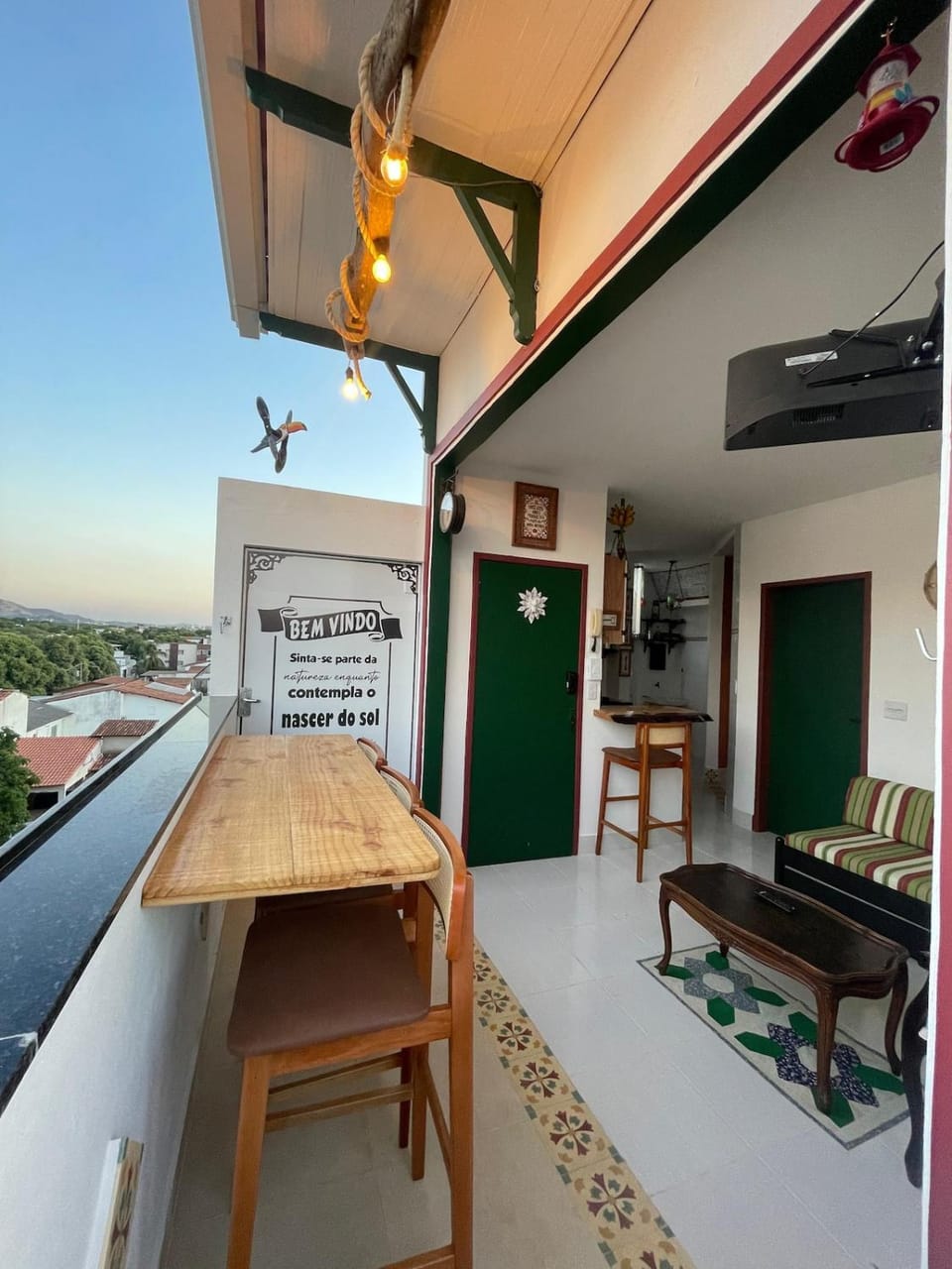 Day, View (from property/room), Balcony/Terrace, Living room, Seating area, Dining area