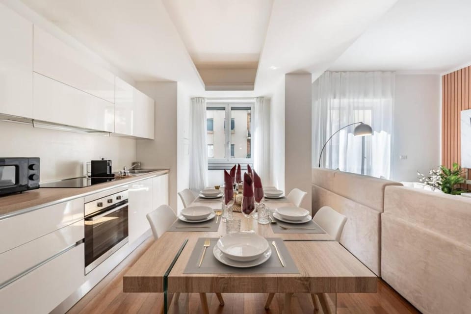 Kitchen or kitchenette, Living room, Seating area, Dining area, dishwasher, oven, stove