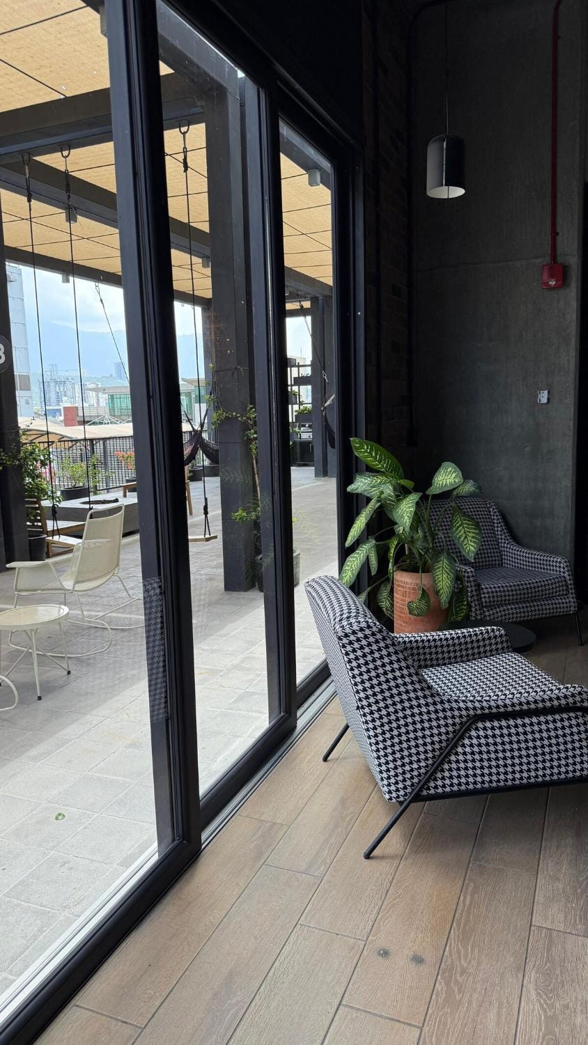 Patio, Day, View (from property/room), Balcony/Terrace, Living room, Seating area