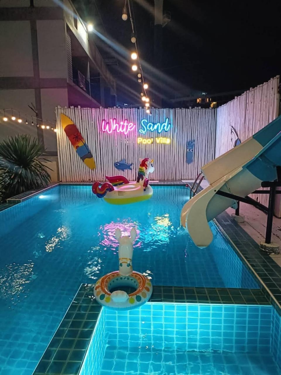 Night, Swimming pool