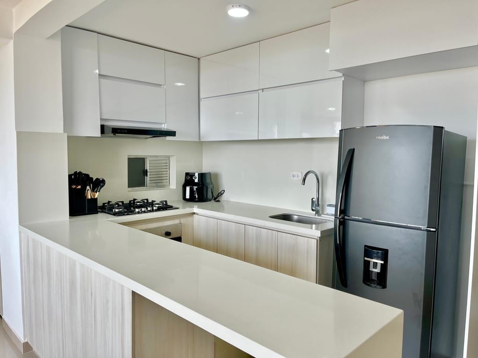 Kitchen or kitchenette, oven, stove, toaster