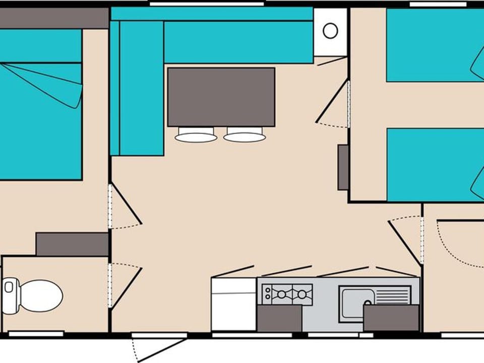 Mobil-home confortable avec terrasse pour 4 personnes à Vorey - API-1-52-291 Campground/ 
RV Resort in Auvergne-Rhône-Alpes