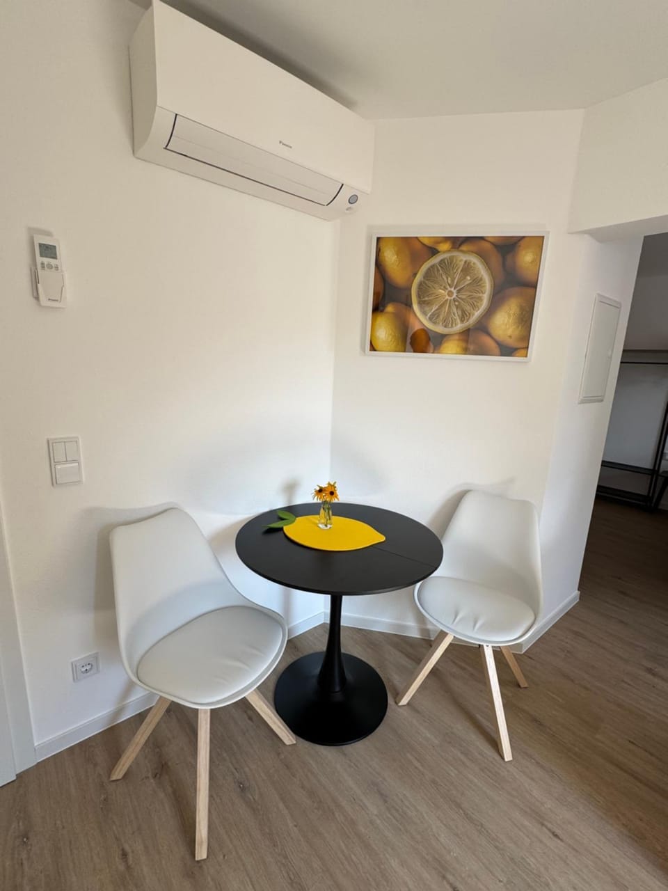 Dining area, air conditioner