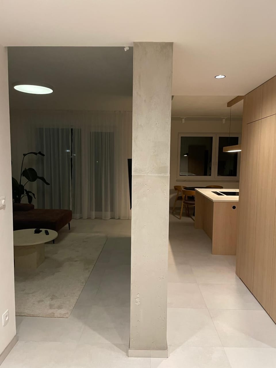 Living room, kitchen