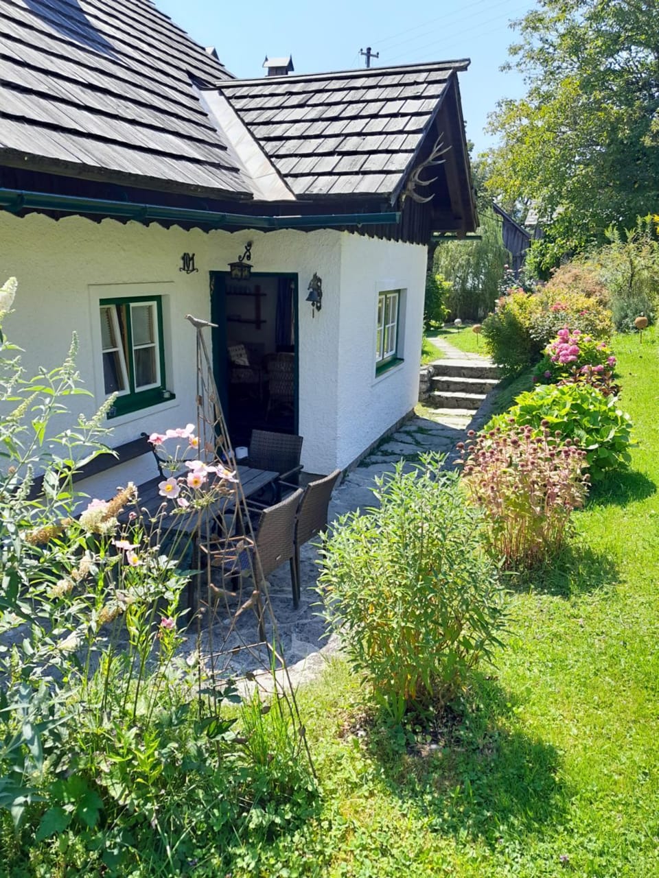 Property building, Dining area, Garden view