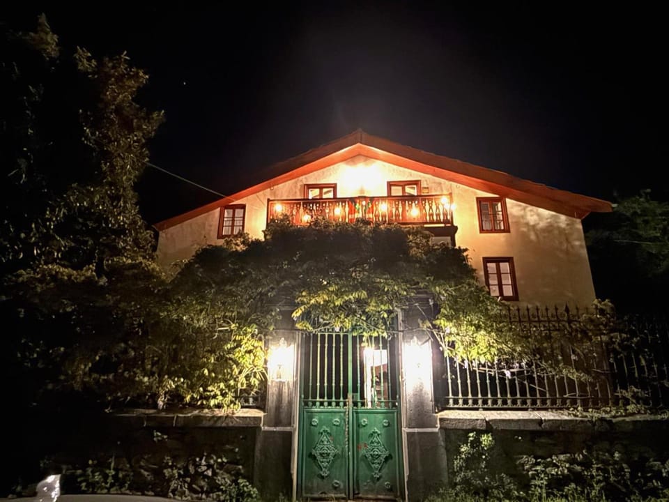 Property building, Night, Garden, Garden view