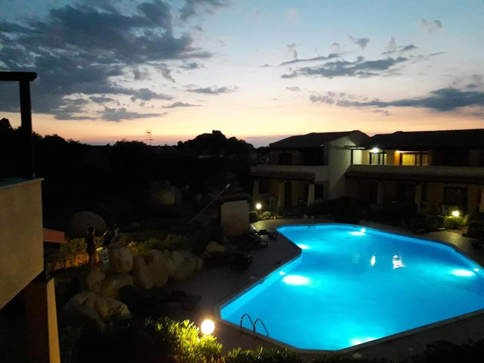 Swimming pool, Sunset