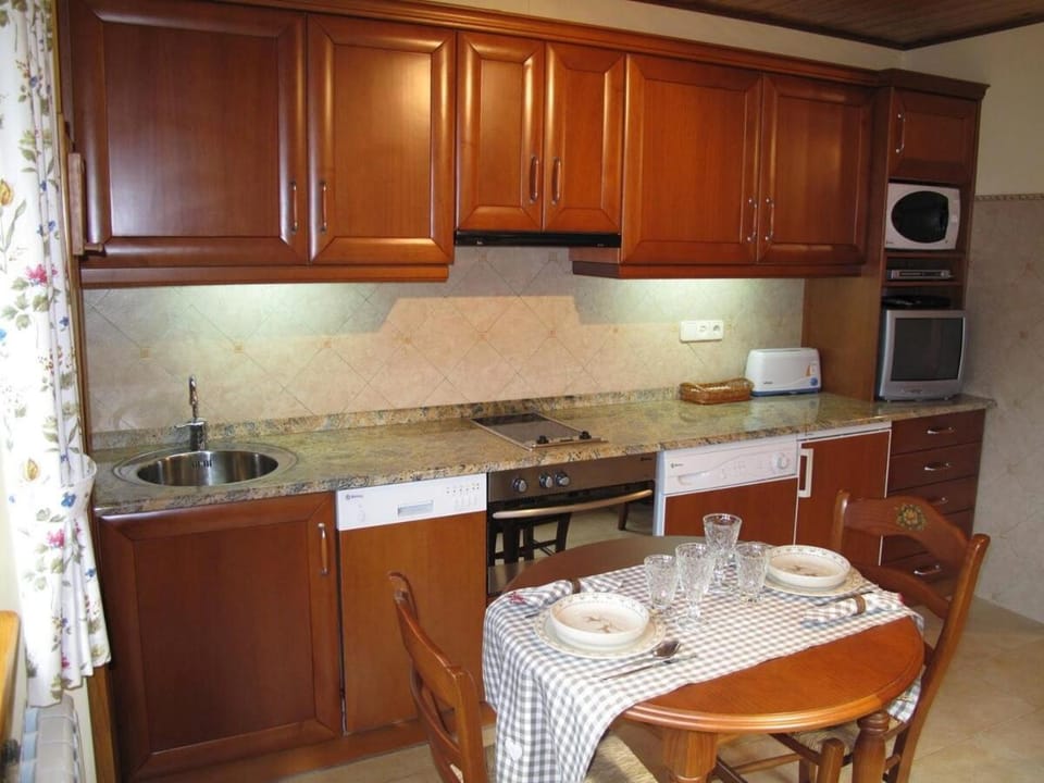 Kitchen or kitchenette, dishwasher, oven, stove