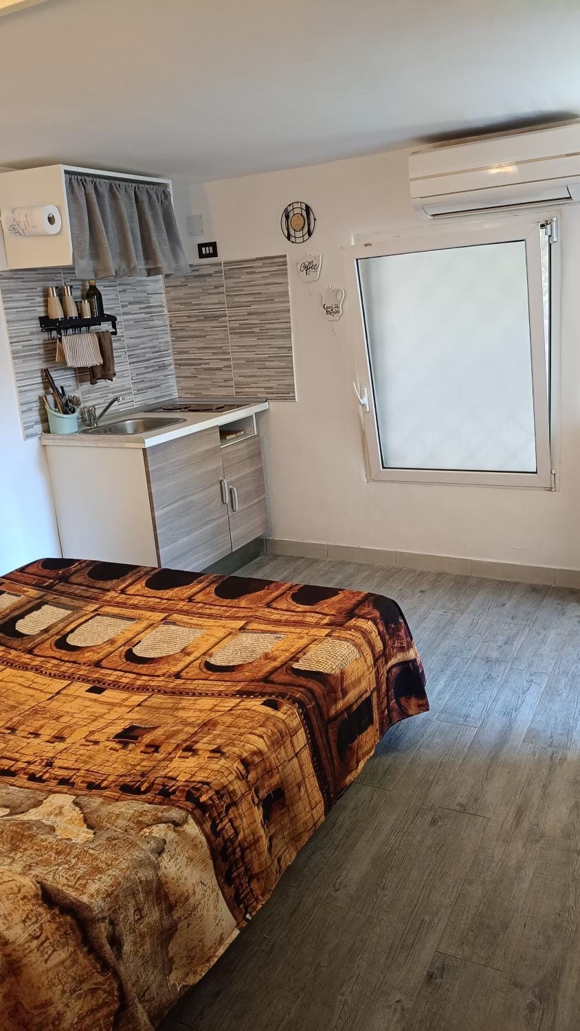 Bed, Kitchen or kitchenette, Photo of the whole room, Bedroom