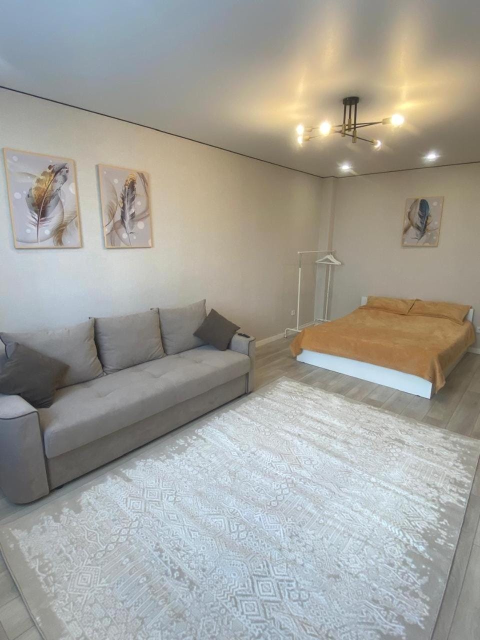 Bed, Living room, Photo of the whole room, Seating area, Bedroom