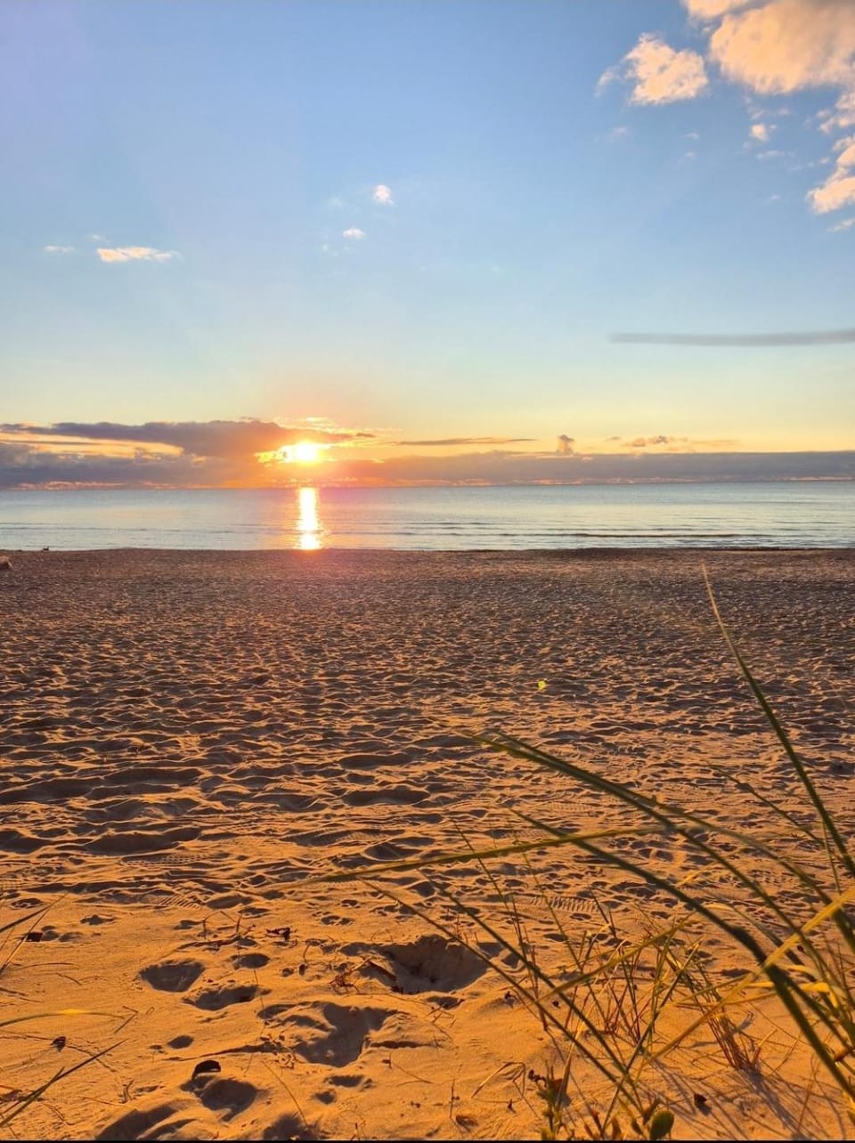 Natural landscape, Beach, Sea view, Sunset