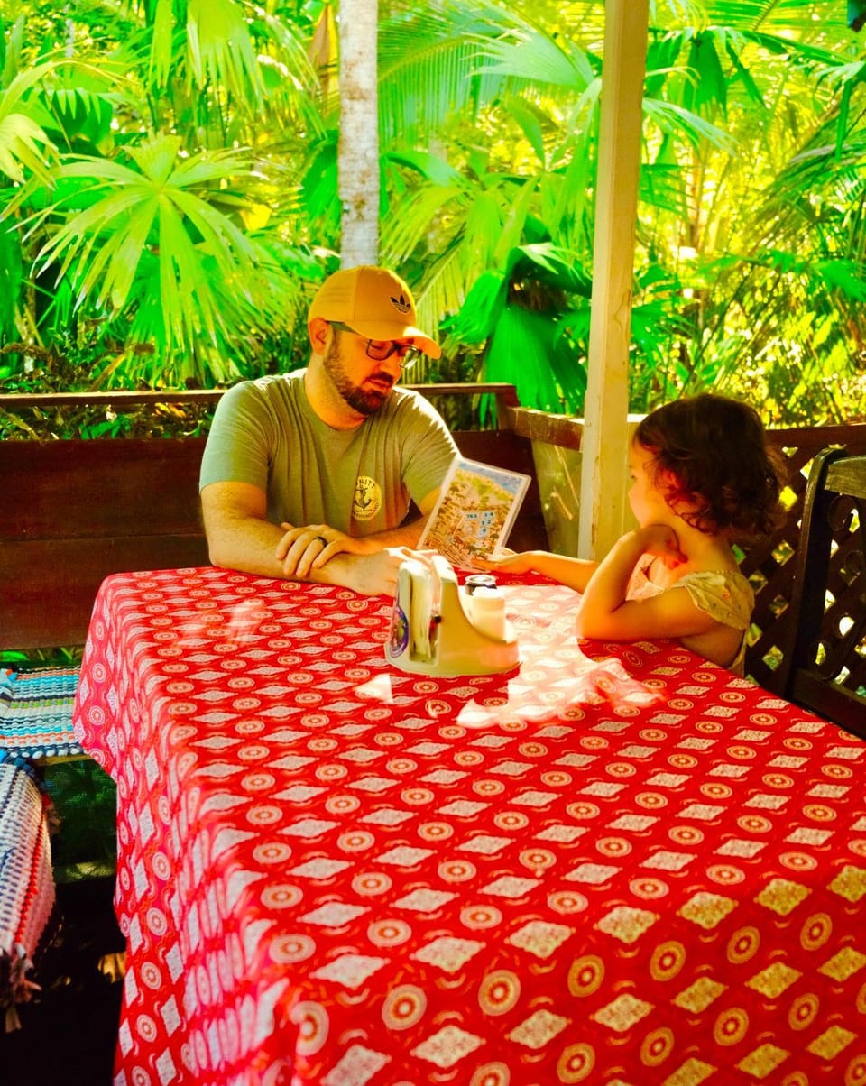 People, Natural landscape, Dining area, Guests, Garden view, children, young children, group of guests, Family