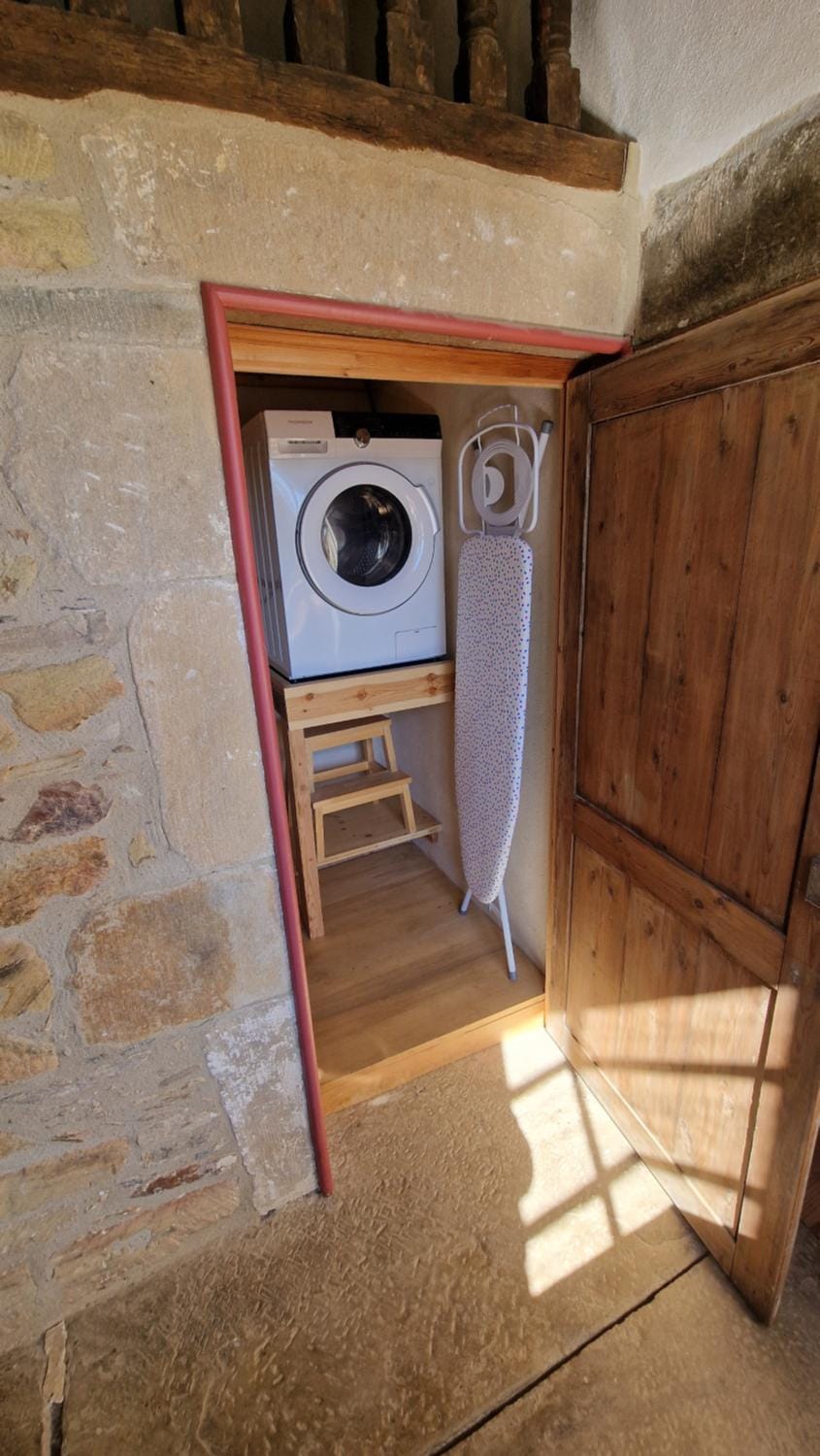 flat iron, washing machine, dryer