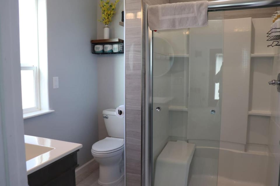 Shower, Toilet, Bathroom, towels