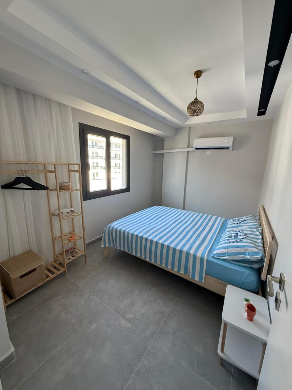 Bed, Photo of the whole room, Bedroom, air conditioner