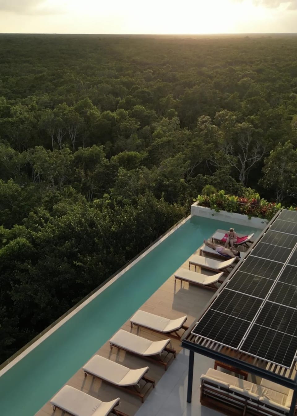 Natural landscape, Balcony/Terrace, Swimming pool, Sunset, sunbed