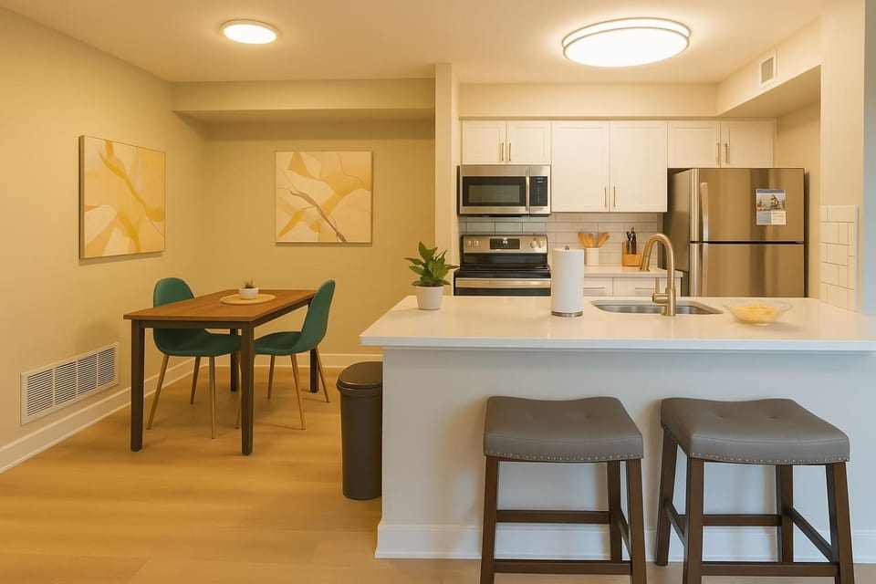 Boulevard Stays Calm 1BR King Retreat Poolside Bliss Gym & Parking Apartment in Arlington