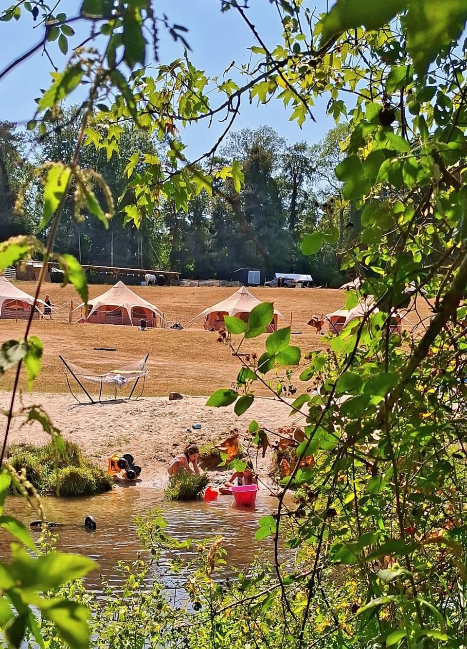 Farmstay riverside BELLTENT and activities Campground/ 
RV Resort in Hertford
